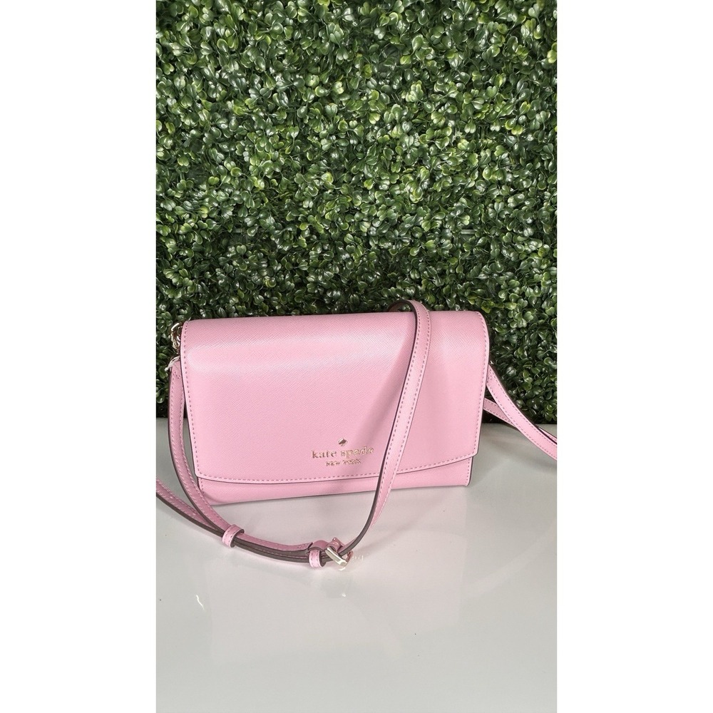 NWT KATE SPADE HARLOW PEBBLED LEATHER CROSSBODY PURSE - ROSE SMOKE - MSRP $279 - Picture 2 of 8